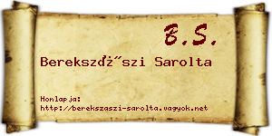 Berekszászi Sarolta névjegykártya